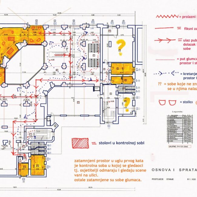 Ovo je nacrt I kata i prijedlog soba za korištenje